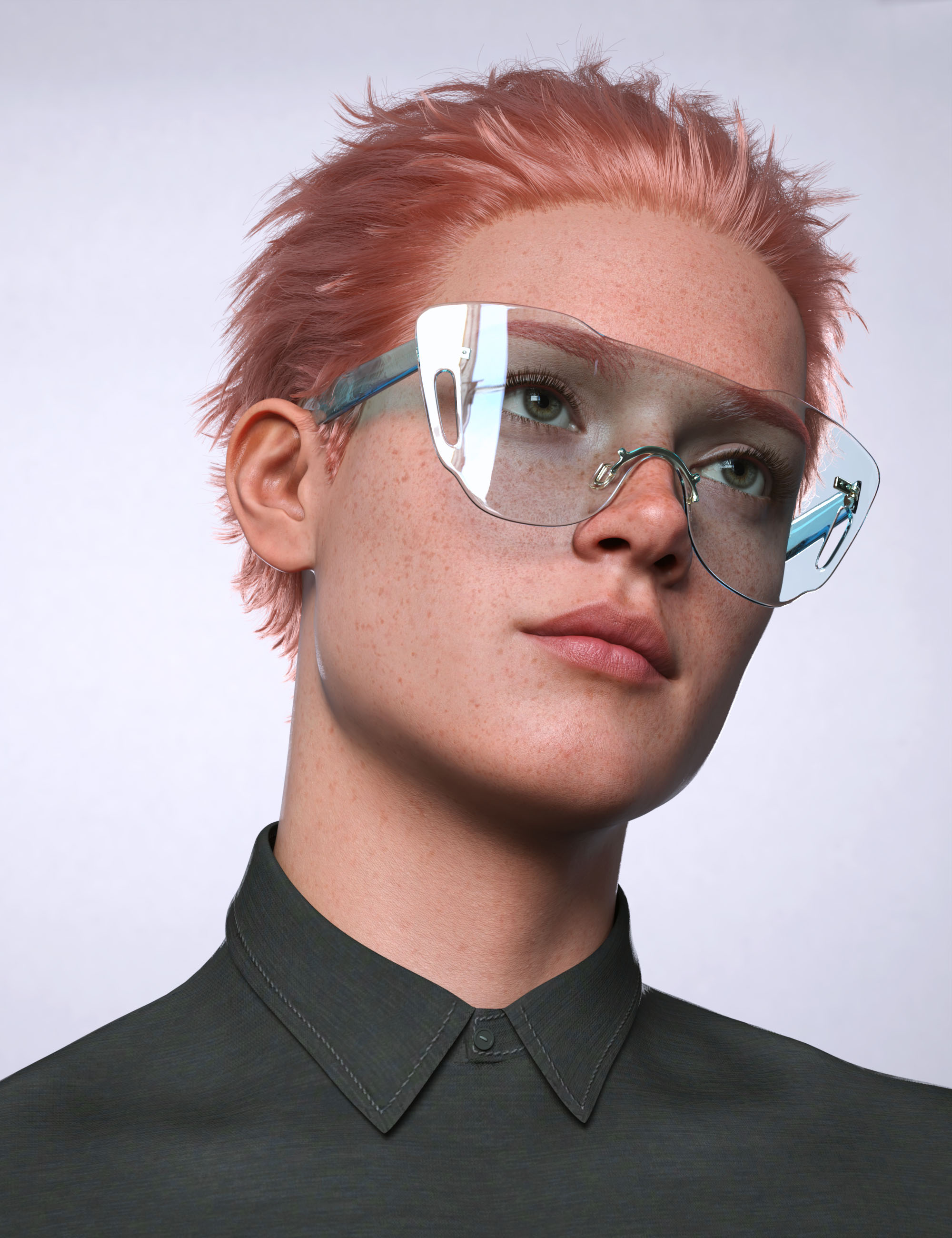 AK Frizzy Hair for Genesis 9 by: Art Ken, 3D Models by Daz 3D