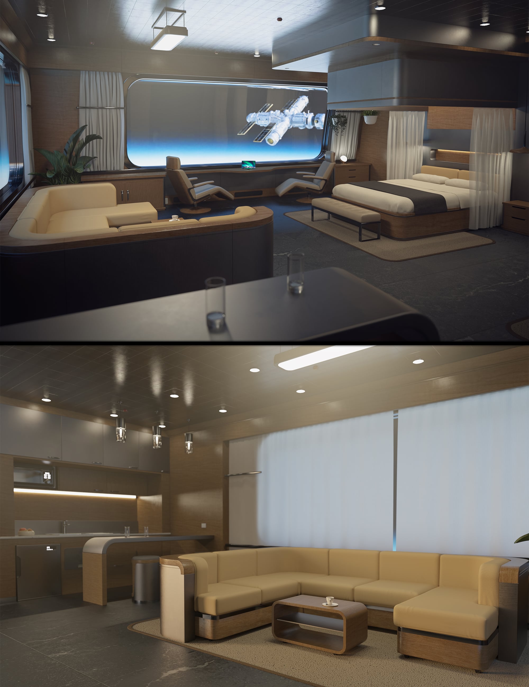 Space Station Habitat and Props by: CyborgNinja, 3D Models by Daz 3D