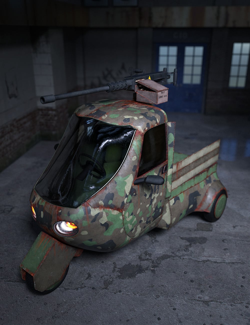 Military Tuk Tuk by: ForbiddenWhispersDavid BrinnenShin321, 3D Models by Daz 3D
