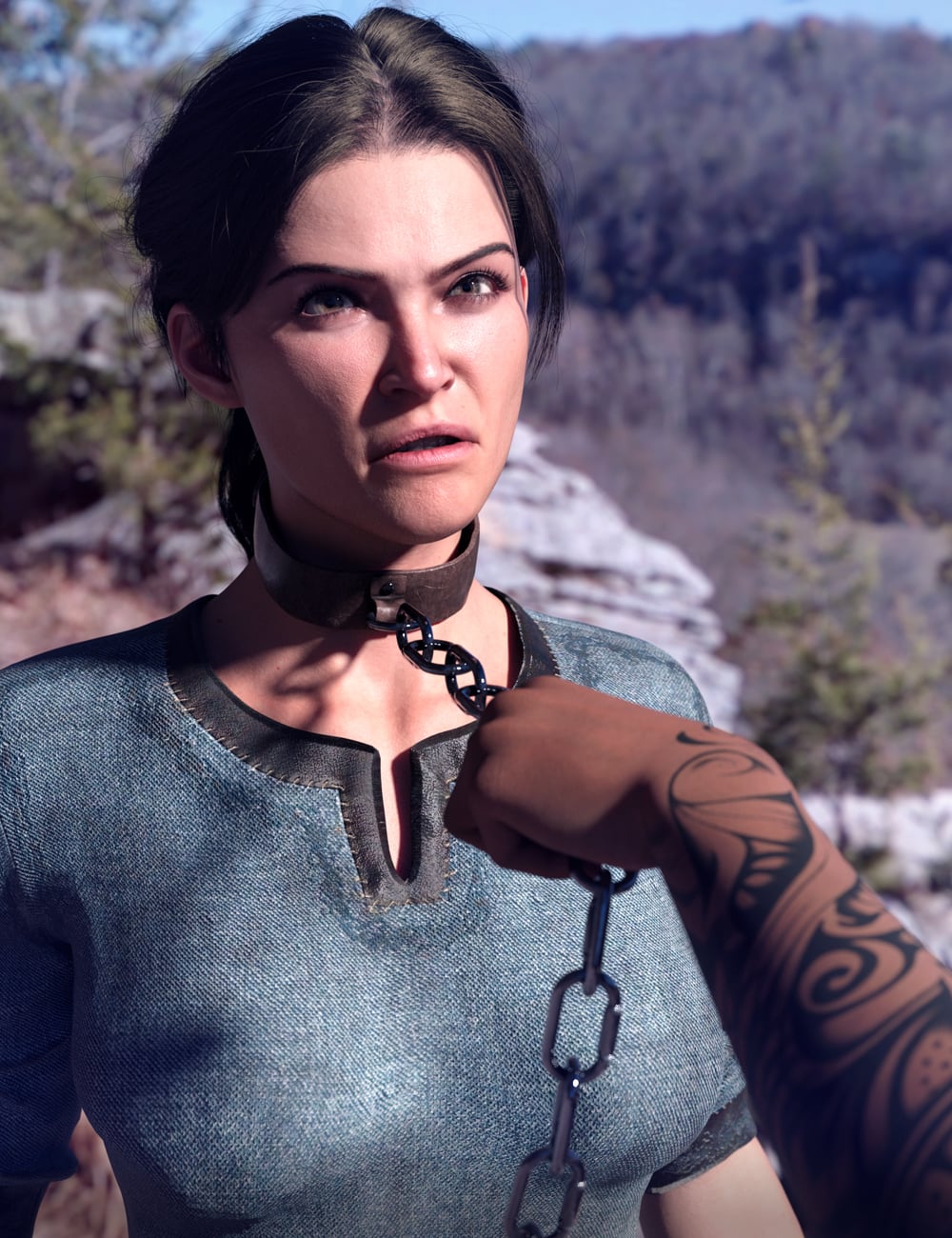 Muelsfell Medieval Captive Collar by: E-Arkham, 3D Models by Daz 3D