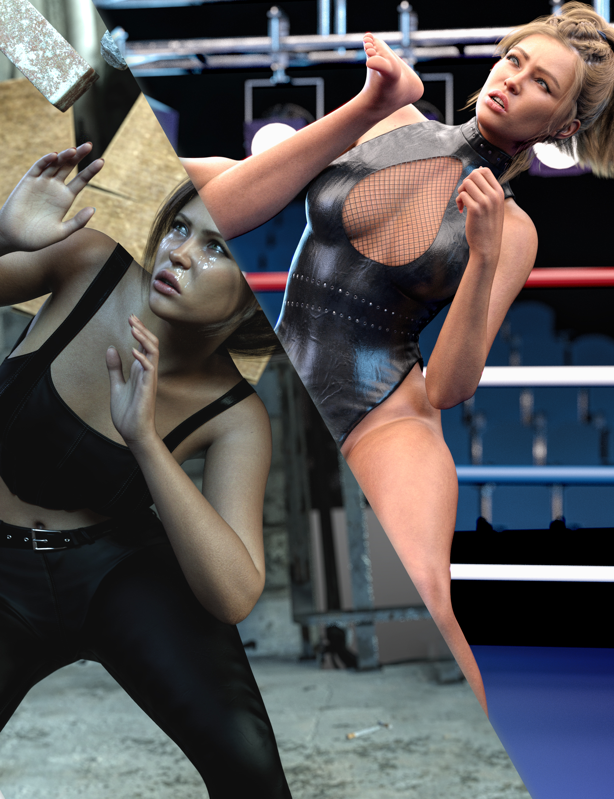 Z Pose Library Ducking and Dodging Mega Set for Genesis 9 and 8 Female by: Zeddicuss, 3D Models by Daz 3D