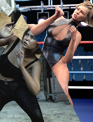 Z Pose Library Ducking and Dodging Mega Set for Genesis 9 and 8 Female