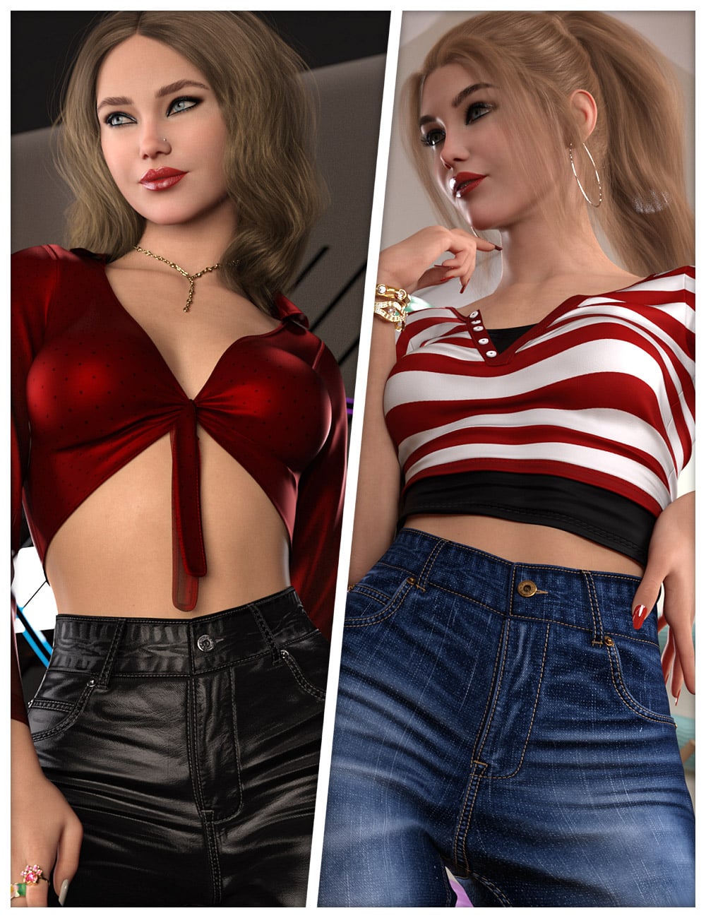 Expanded Textures for dForce SU Casual Jeans by: ShanasSoulmate, 3D Models by Daz 3D