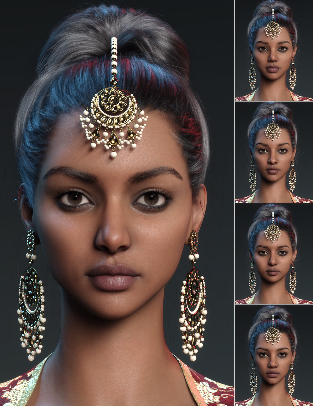 P3D Indian Feminine Morph Package for Genesis 9 by: P3Design, 3D Models by Daz 3D