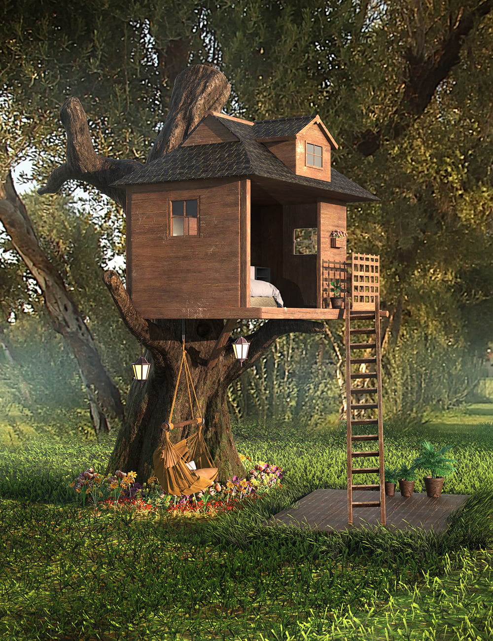 MB Cozy Cabin by: Magic Brush, 3D Models by Daz 3D