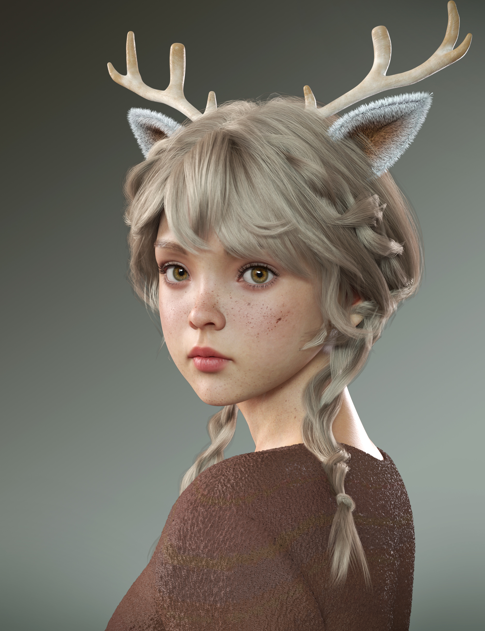 MB Rizza HD for Genesis 9 Feminine by: Magic Brush, 3D Models by Daz 3D