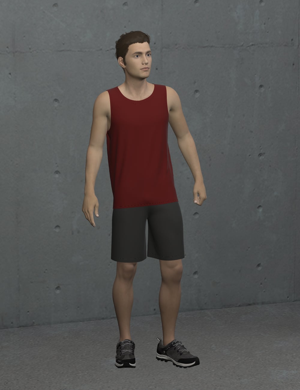 Athletic Tank and Shorts Set for Genesis 8 Male by: Glam Gathering, 3D Models by Daz 3D