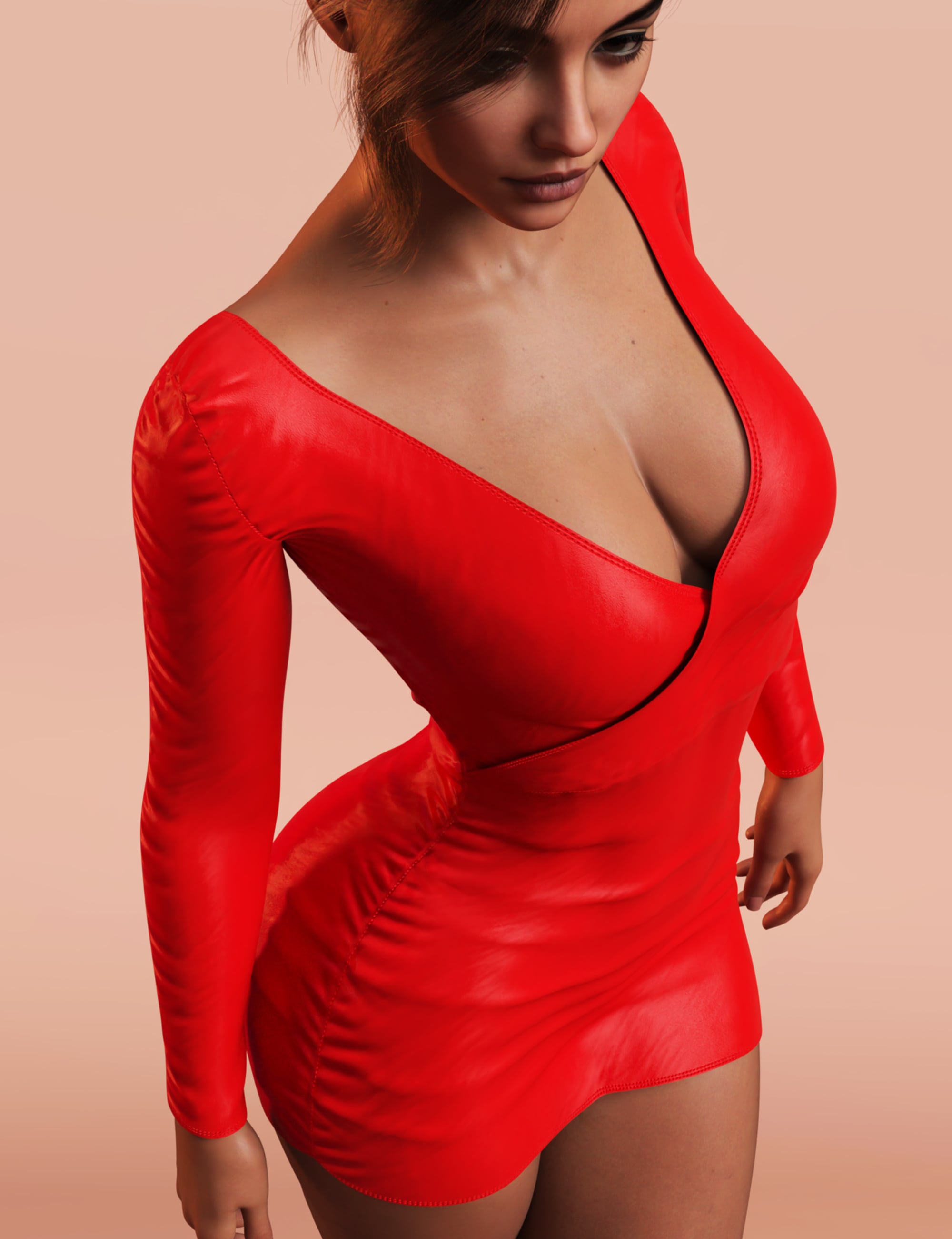 M8 Lady in Red Dress for Genesis 9 by: Modu8, 3D Models by Daz 3D