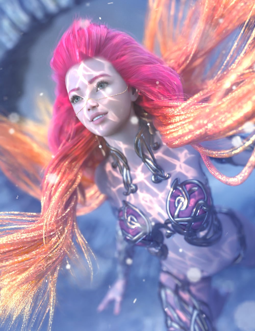 Abyssa Hair for Genesis 9 by: Soto, 3D Models by Daz 3D