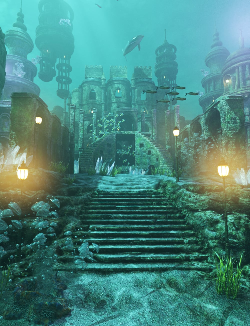XI Underwater City by: Xivon, 3D Models by Daz 3D
