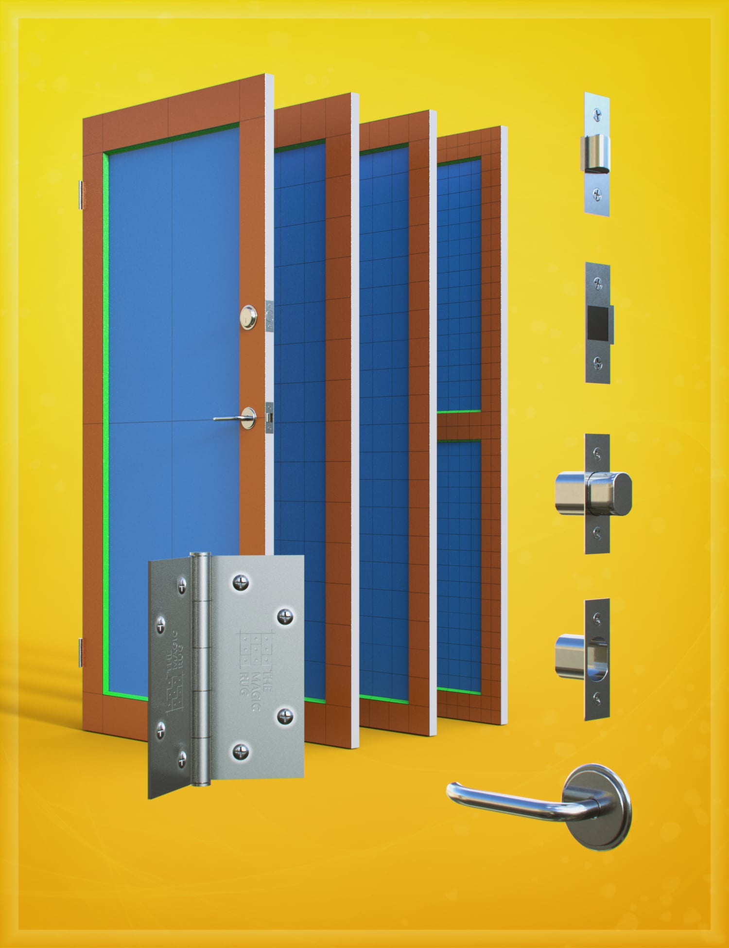 LI The Magic Rug - Doors & Hinges Universal 01 by: Laticis Imagery, 3D Models by Daz 3D