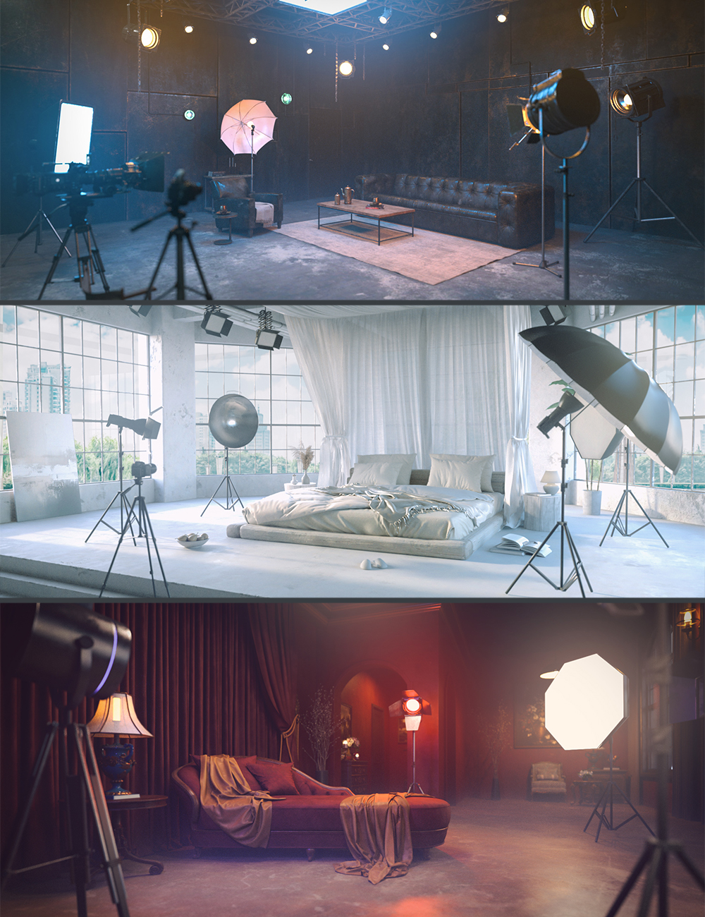 Polish Photography Studio Bundle by: Polish, 3D Models by Daz 3D