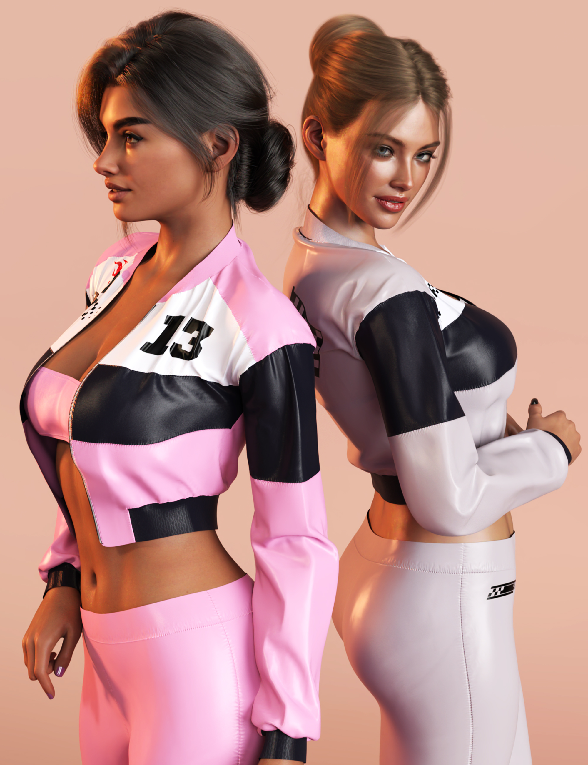 dForce M8 Ready To Race for Genesis 9 Textures Add-On by: Modu8, 3D Models by Daz 3D