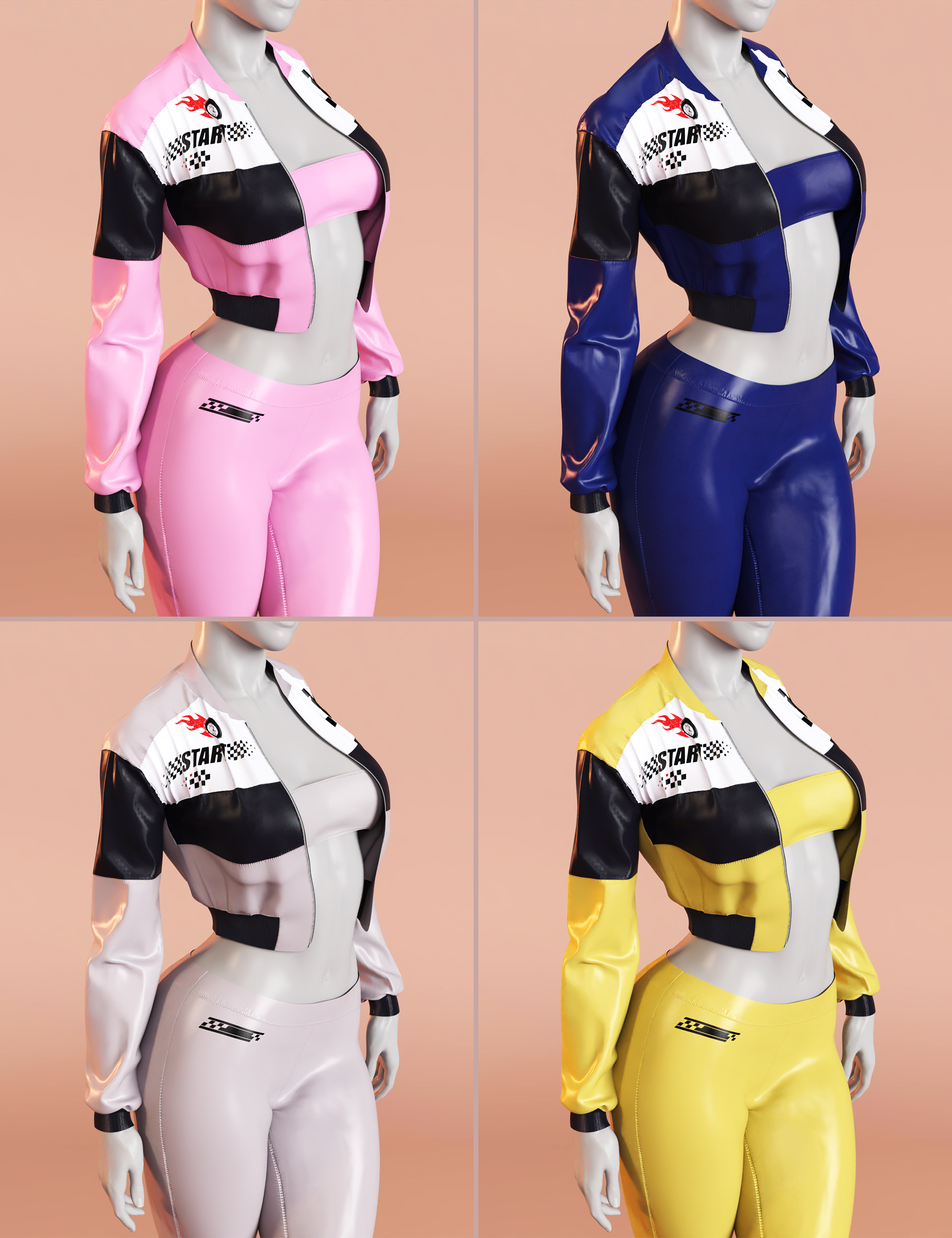 dForce M8 Ready To Race for Genesis 9 Textures Add-On | Daz 3D
