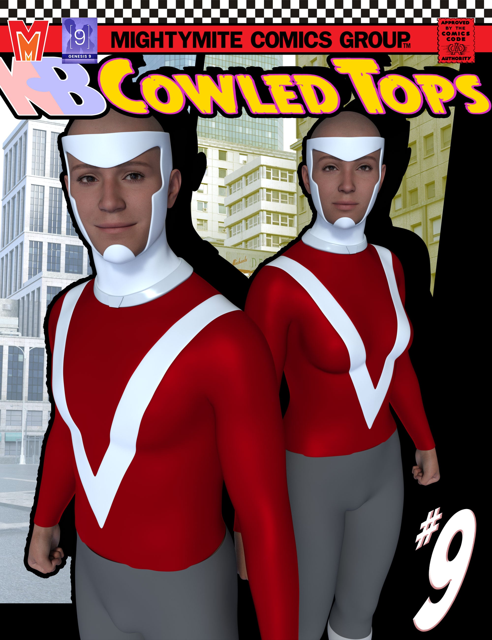 Cowled Tops 009 MMKB Genesis 9 by: MightyMite, 3D Models by Daz 3D