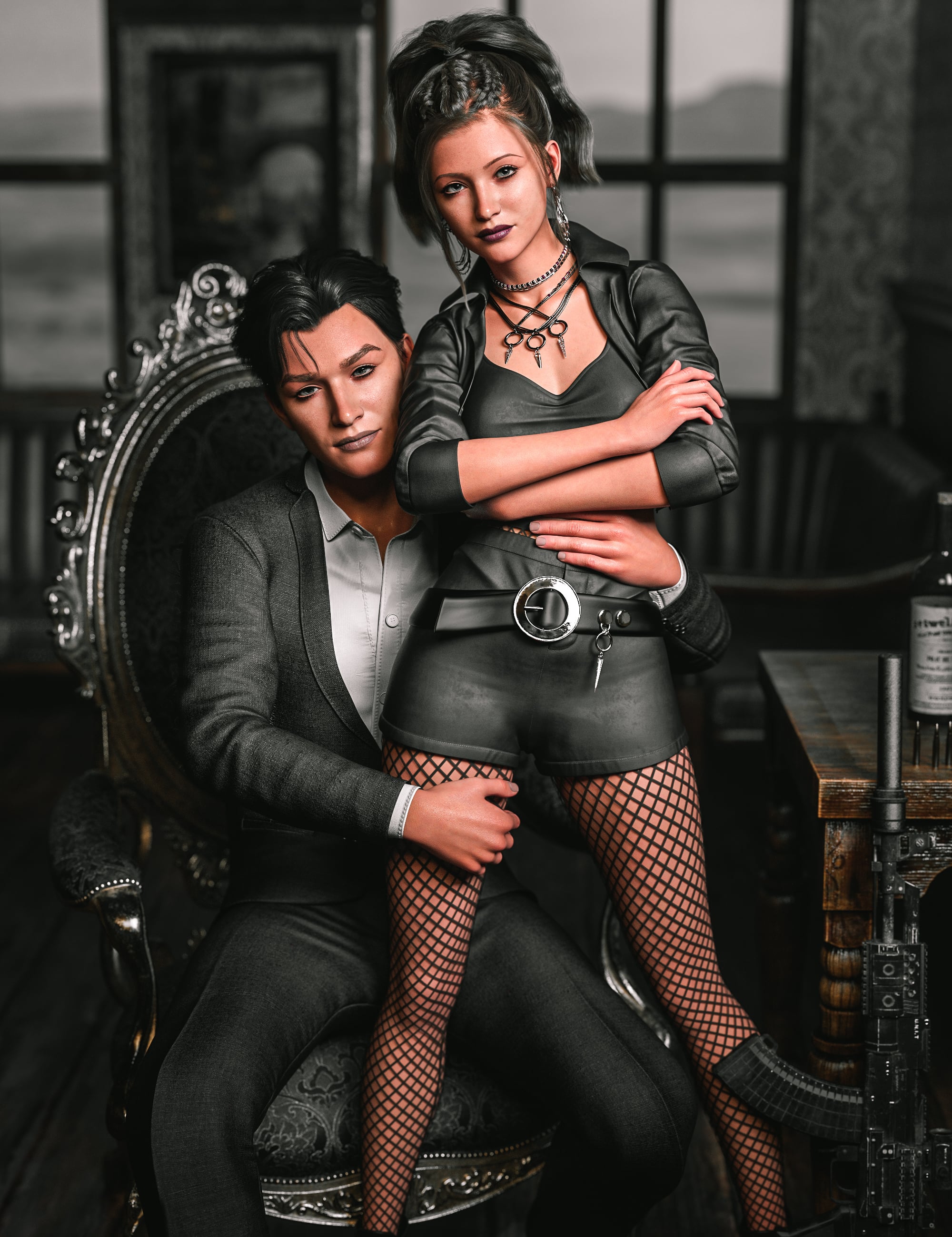 E3D Liny and Lian HD Bundle For Genesis 9 by: Exart3D, 3D Models by Daz 3D