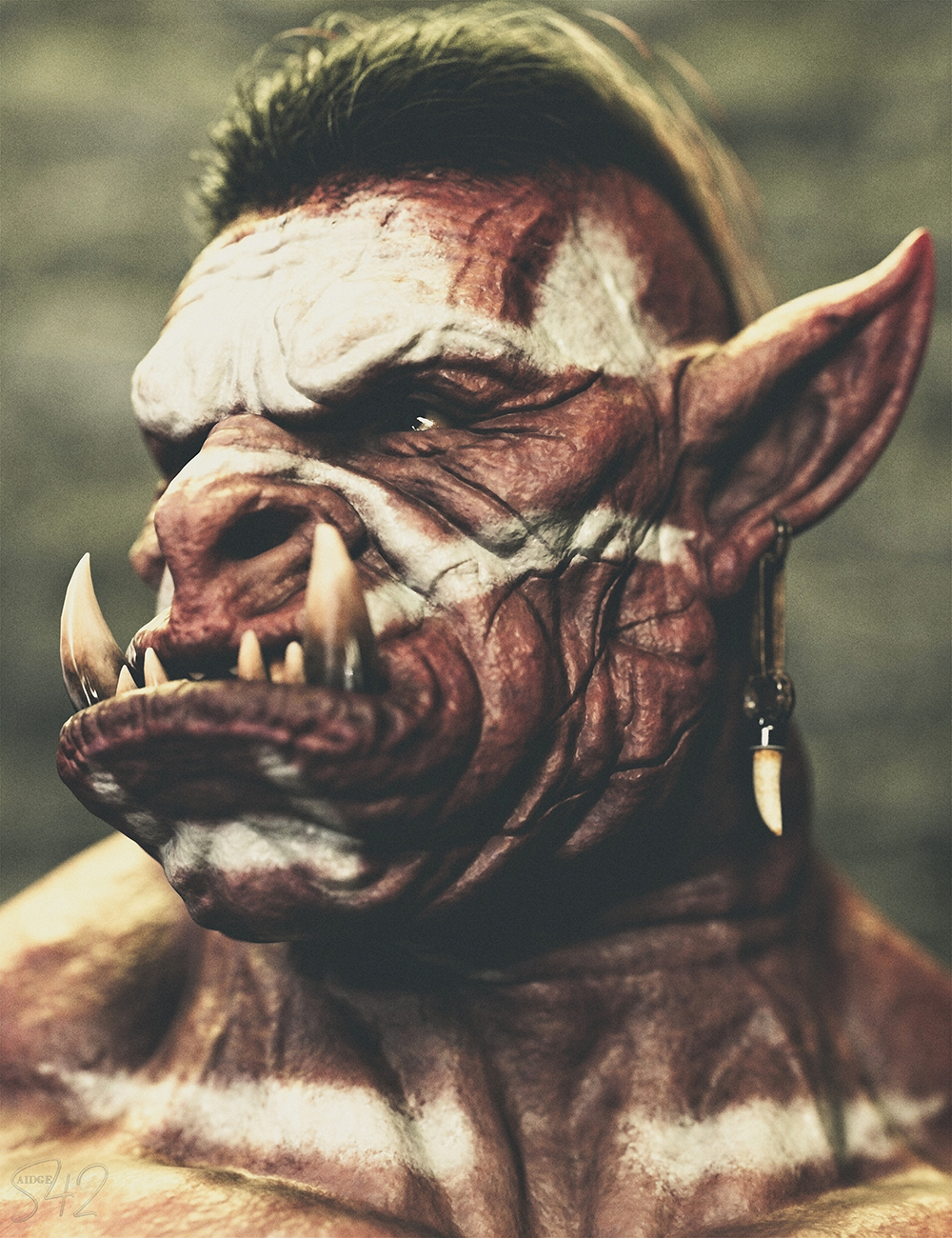 Warlord Orc HD for Genesis 9 by: Feng, 3D Models by Daz 3D