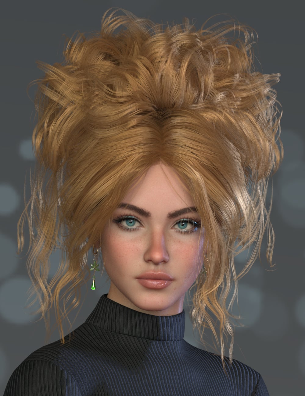SWAM's Athina Hair for Genesis 9 by: SWAM, 3D Models by Daz 3D