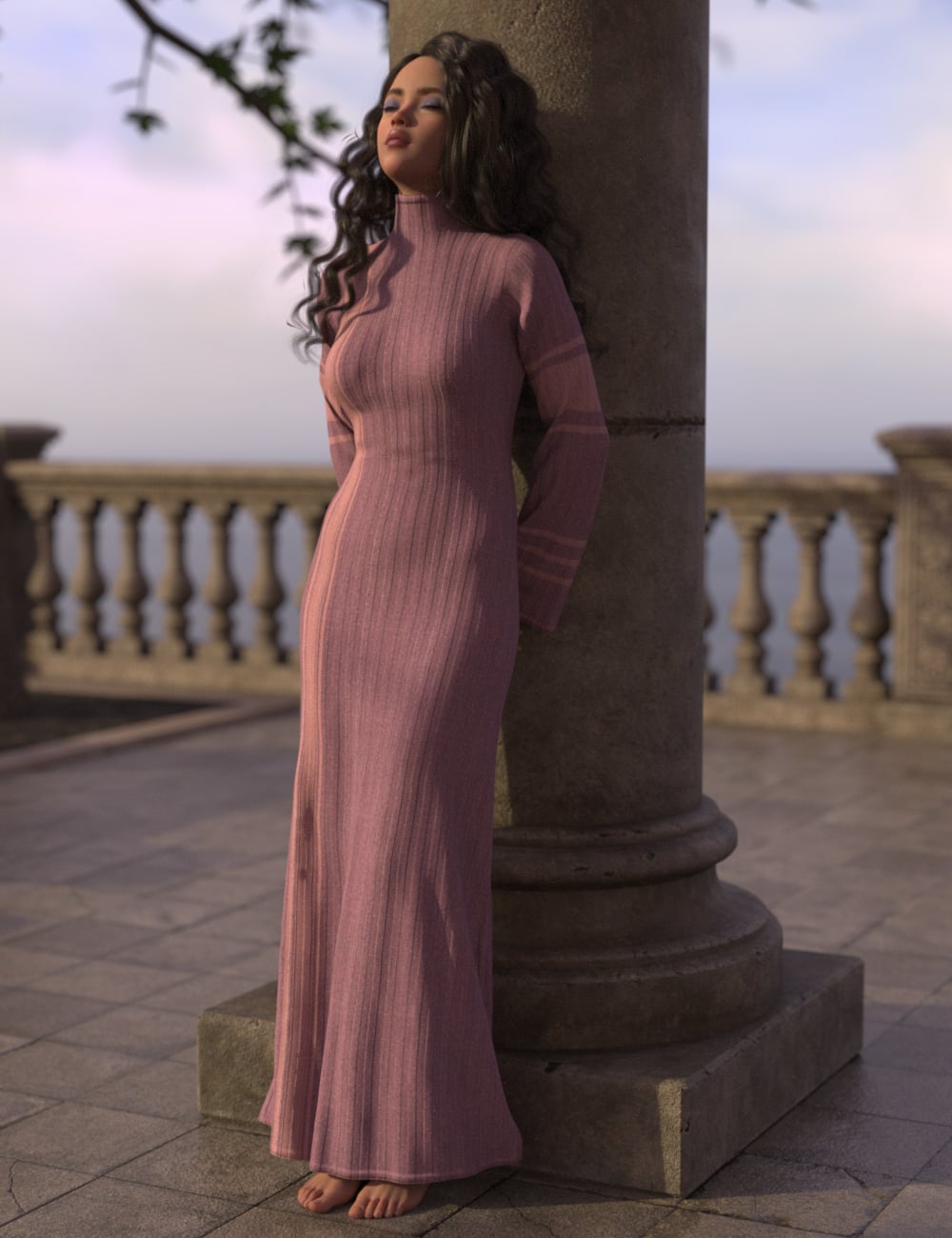 dForce Josephine Dress for Genesis 9 by: PandyGirl, 3D Models by Daz 3D