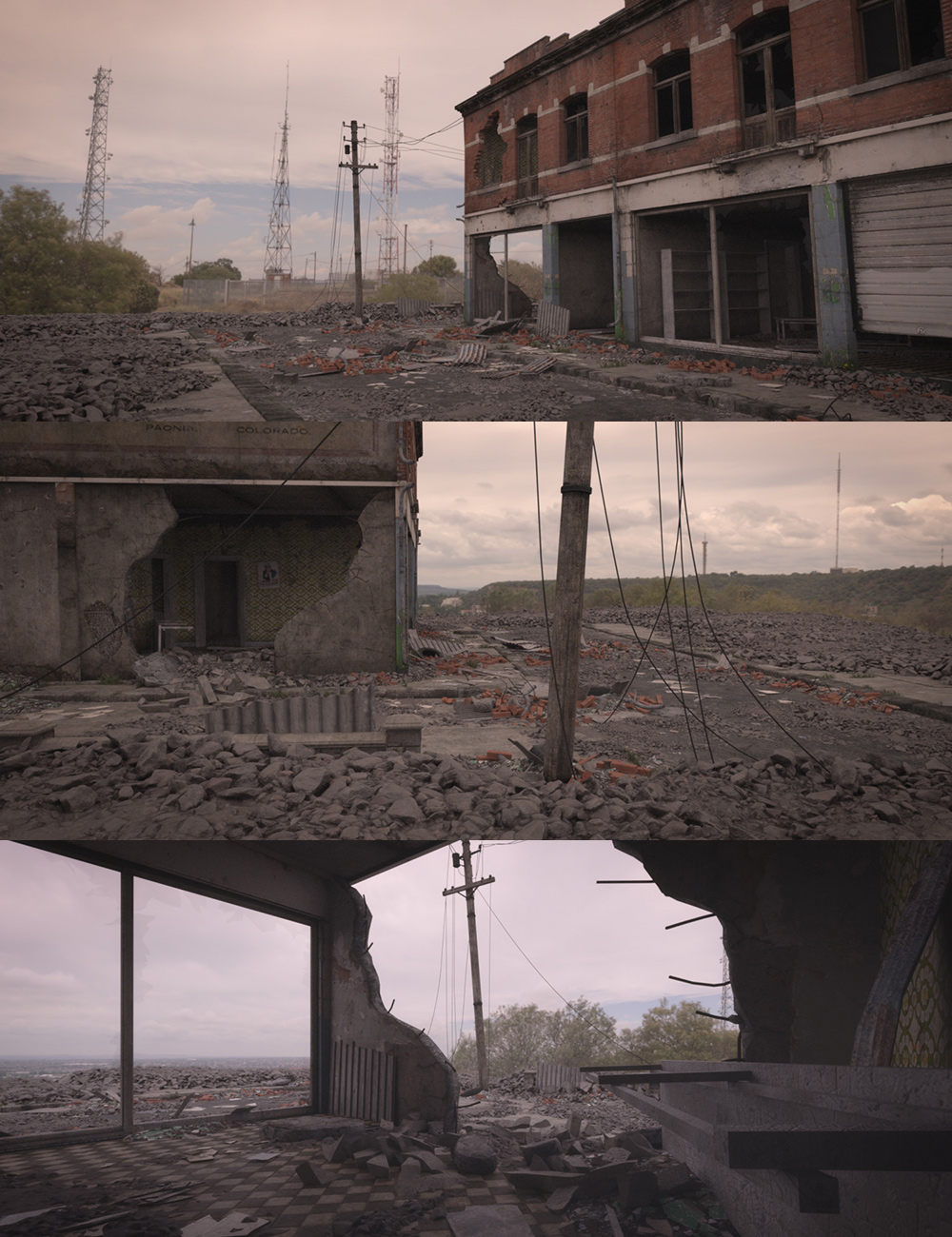 Urban Ruins Vignette For City Ruins 01 by: Dreamlight, 3D Models by Daz 3D