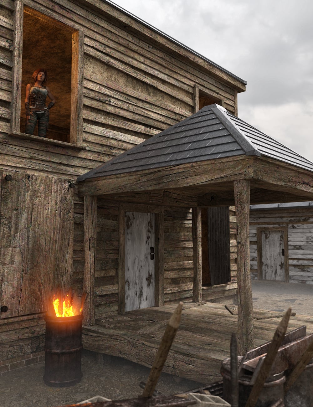 Derelict Houses 2 by: Enterables, 3D Models by Daz 3D