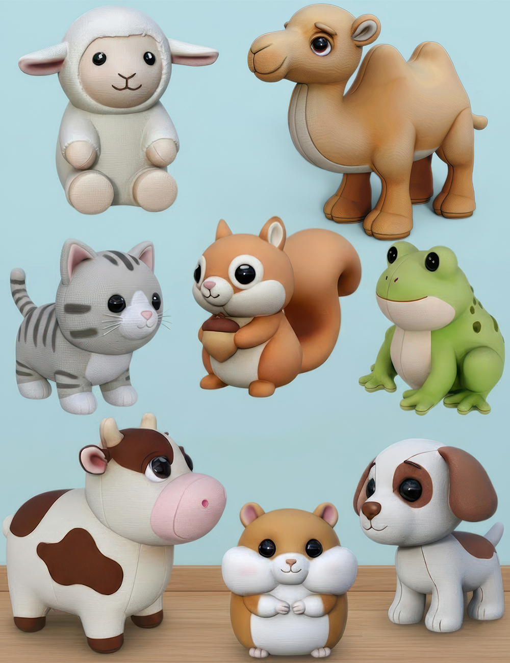 Plush Toys 2 by: 3dLab, 3D Models by Daz 3D