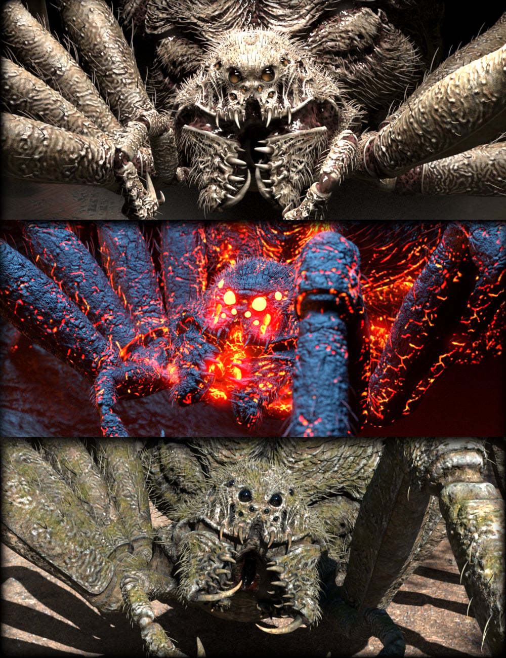 GP Monster Spider 2 Skin Pack by: Groovy Patrol, 3D Models by Daz 3D