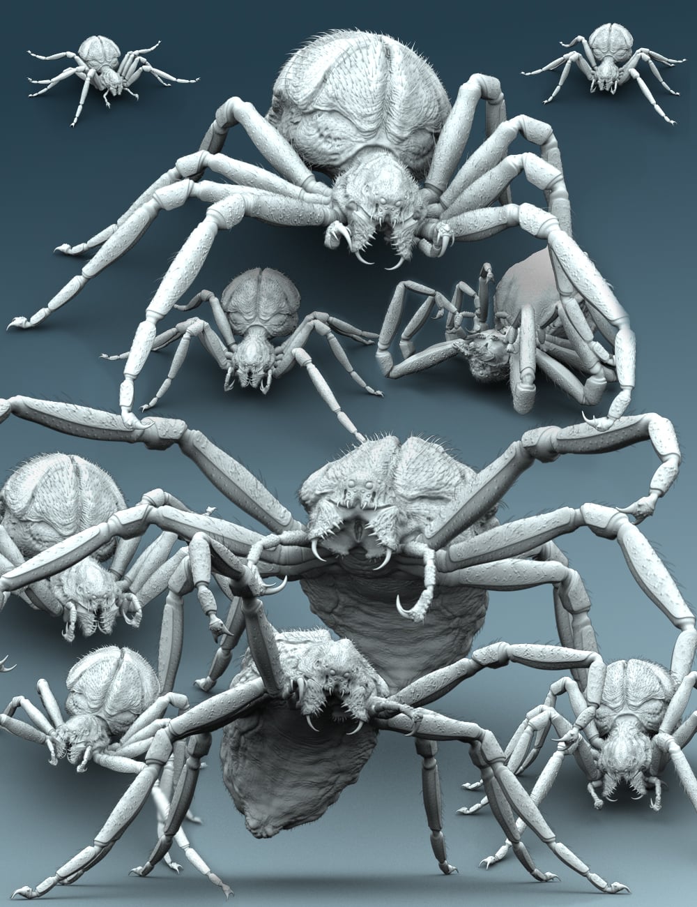 GP Monster Spider 2 Pose Pack by: Groovy Patrol, 3D Models by Daz 3D