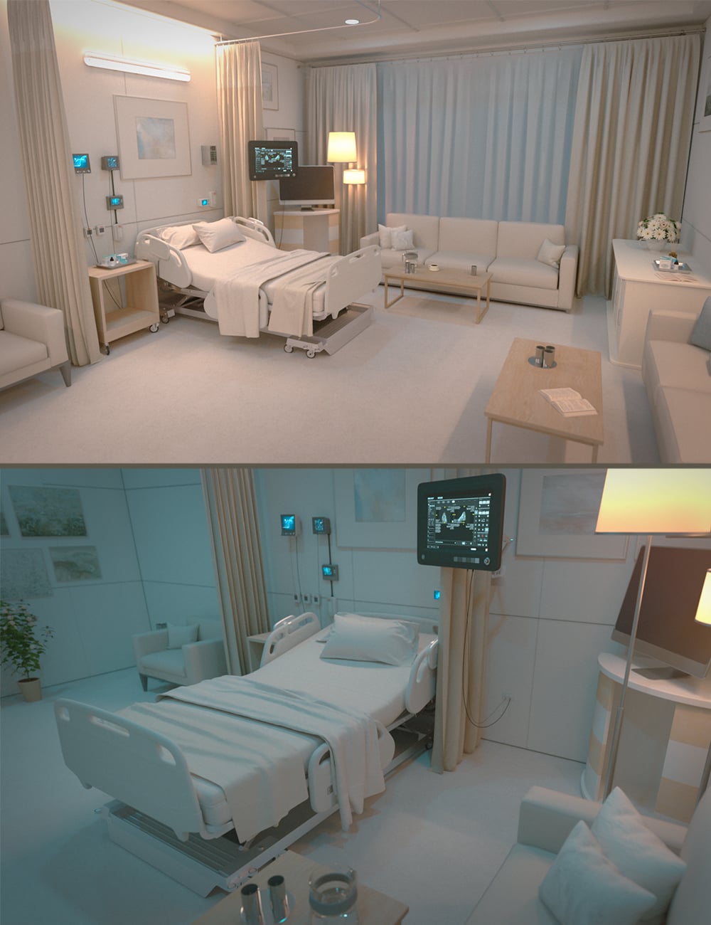 Polish Clinic Recovery Suite by: Polish, 3D Models by Daz 3D