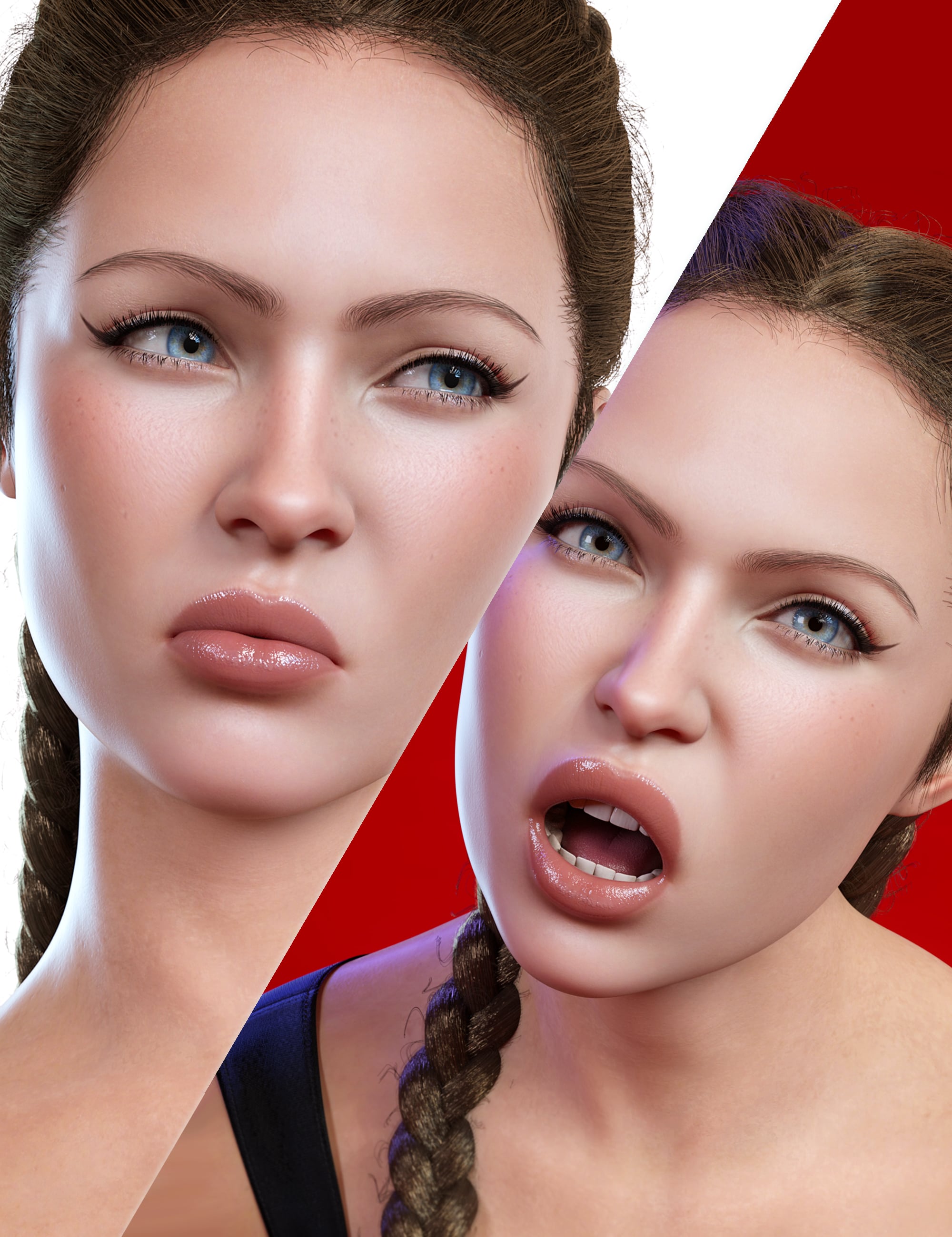 Z Angry and Mad Expressions for Genesis 9 by: Zeddicuss, 3D Models by Daz 3D