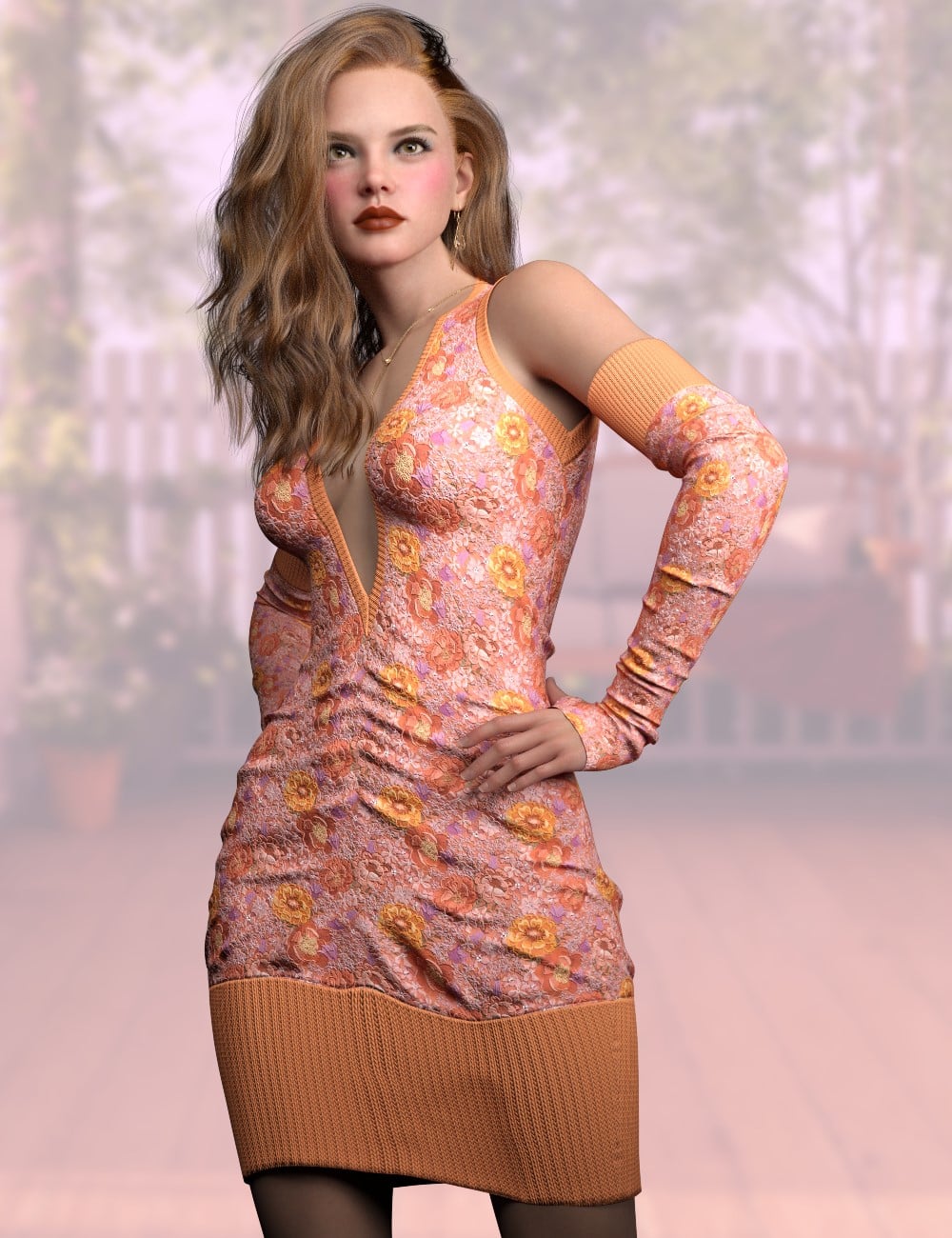 L3D Selection Comfy Chill Dress Add-On by: LUNA3D, 3D Models by Daz 3D