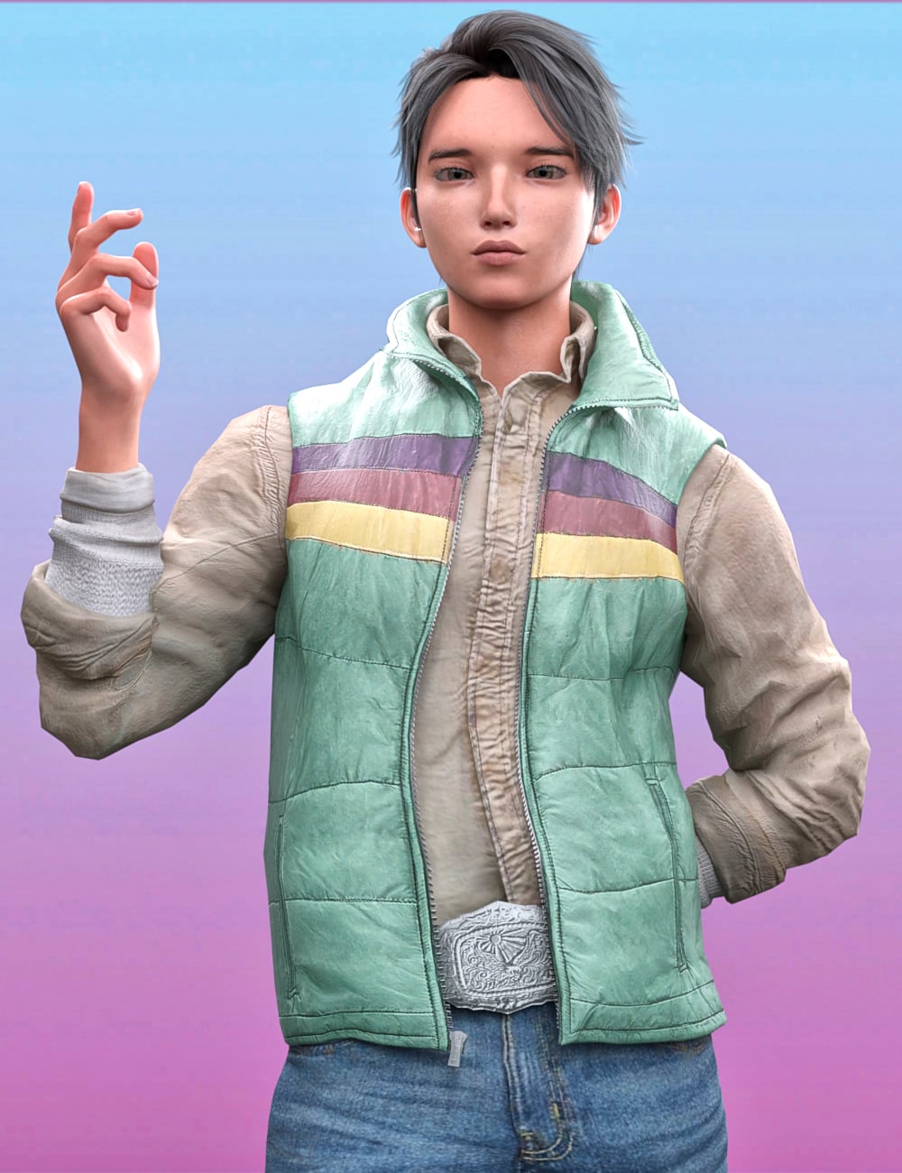 PN Jihoon for Genesis 9 by: Pendragon, 3D Models by Daz 3D