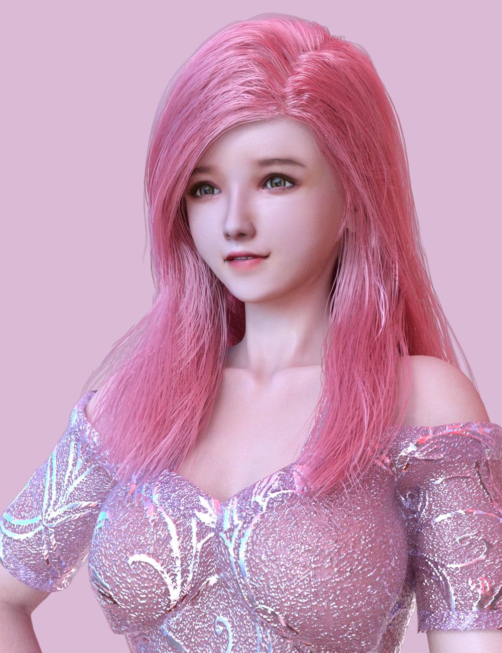 HS Icey Hair for Genesis 8 and 9 with dForce by: Hamster, 3D Models by Daz 3D