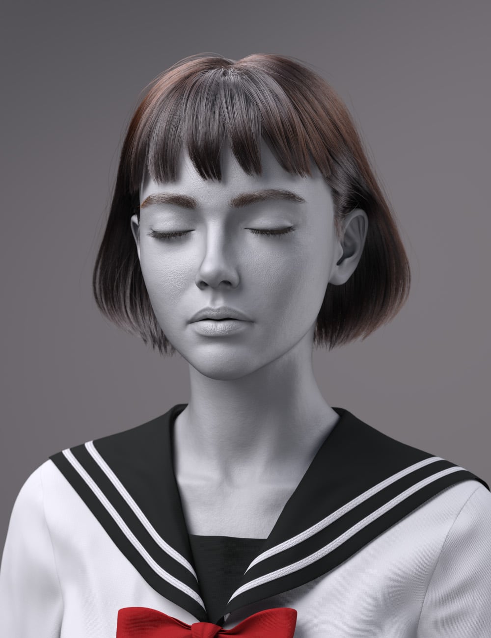 dForce FV Blunt Bell Hair for Genesis 9 by: ForlornVoid, 3D Models by Daz 3D