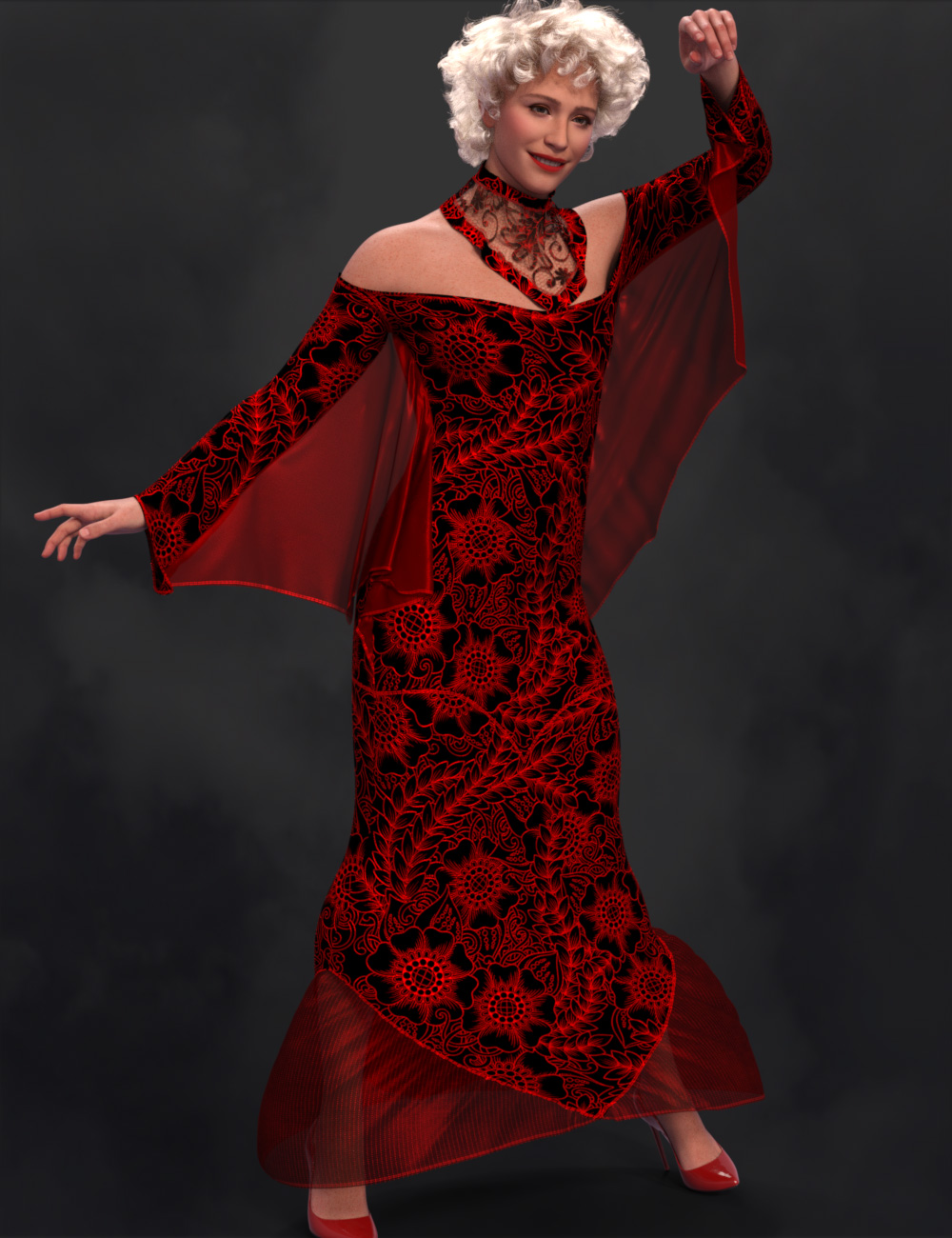 SIC Lorelei a dForce Mermaid Gown for Genesis 9 by: Sisters In Chaos, 3D Models by Daz 3D