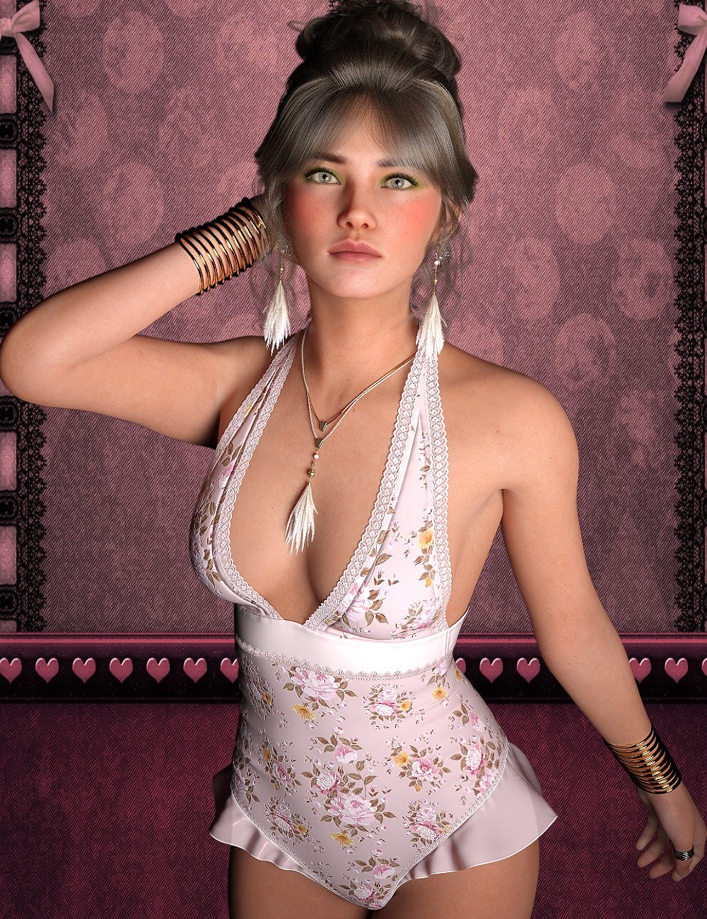 L3D Softies Texture Add-On At Nine Bodysuit by: LUNA3D, 3D Models by Daz 3D