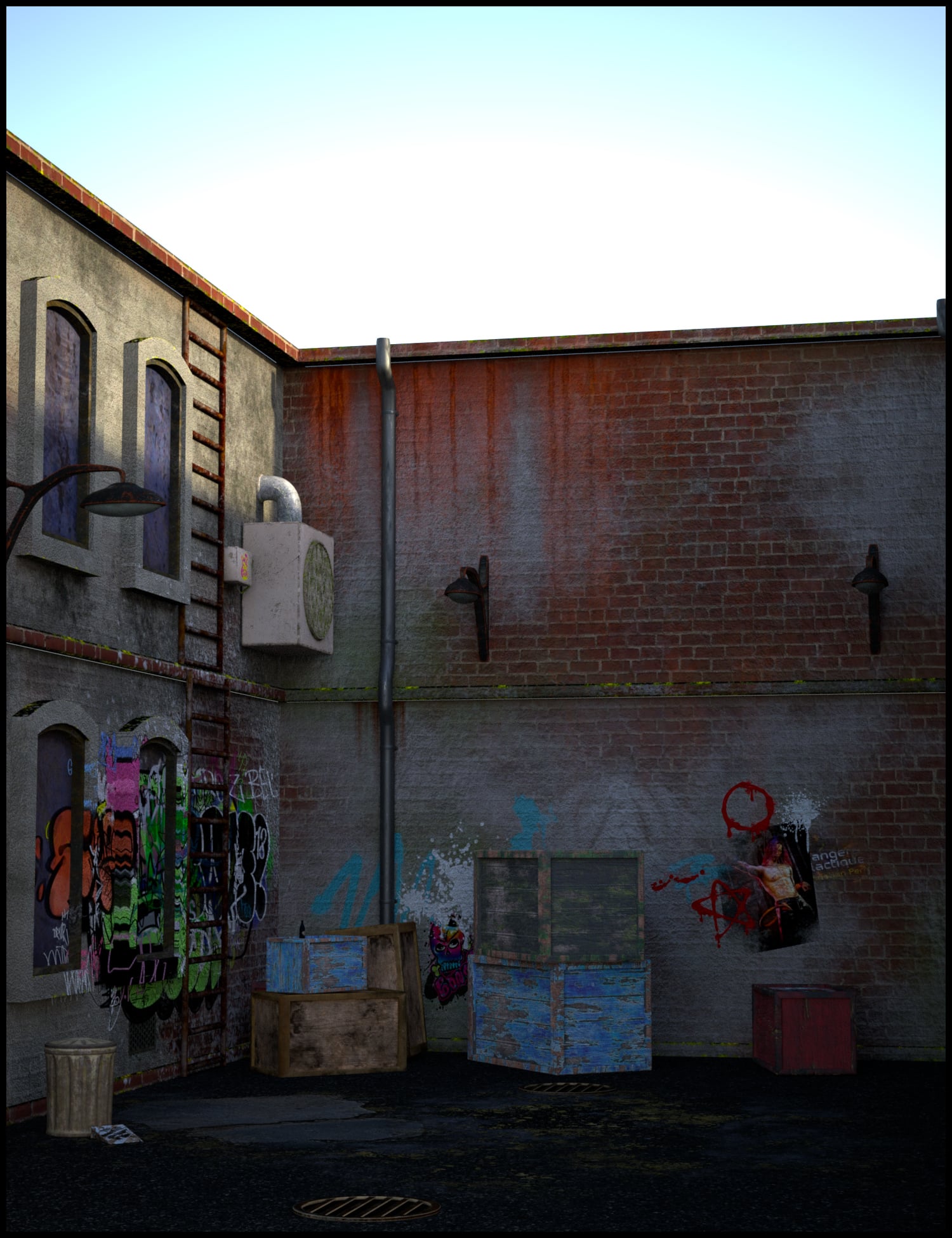 ND Dirty Street for Daz Studio (Iray) by: Nathy Design, 3D Models by Daz 3D