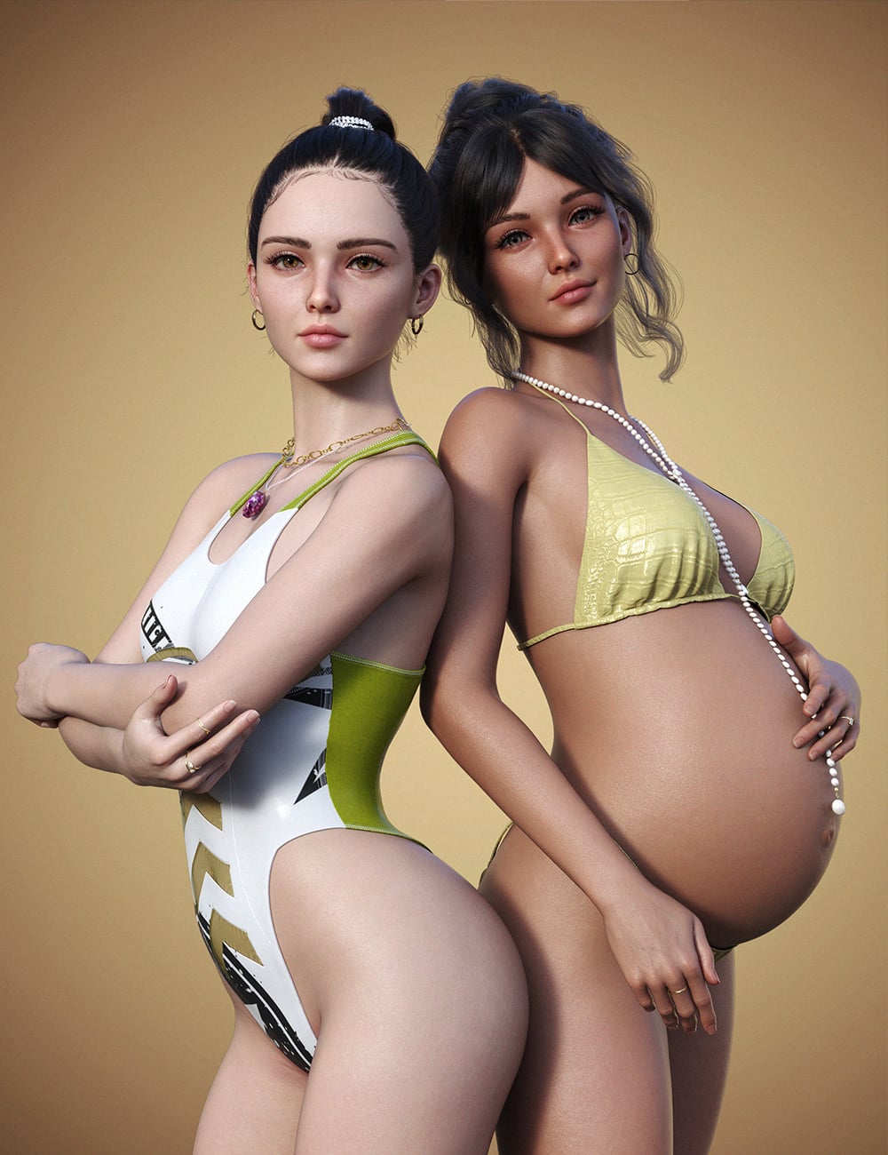 Lily HD Plus Mother-to-be for Genesis 9 by: Chrryt, 3D Models by Daz 3D