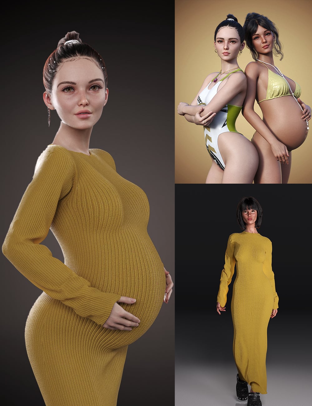 The Expecting Elegance Bundle by: Chrryt, 3D Models by Daz 3D