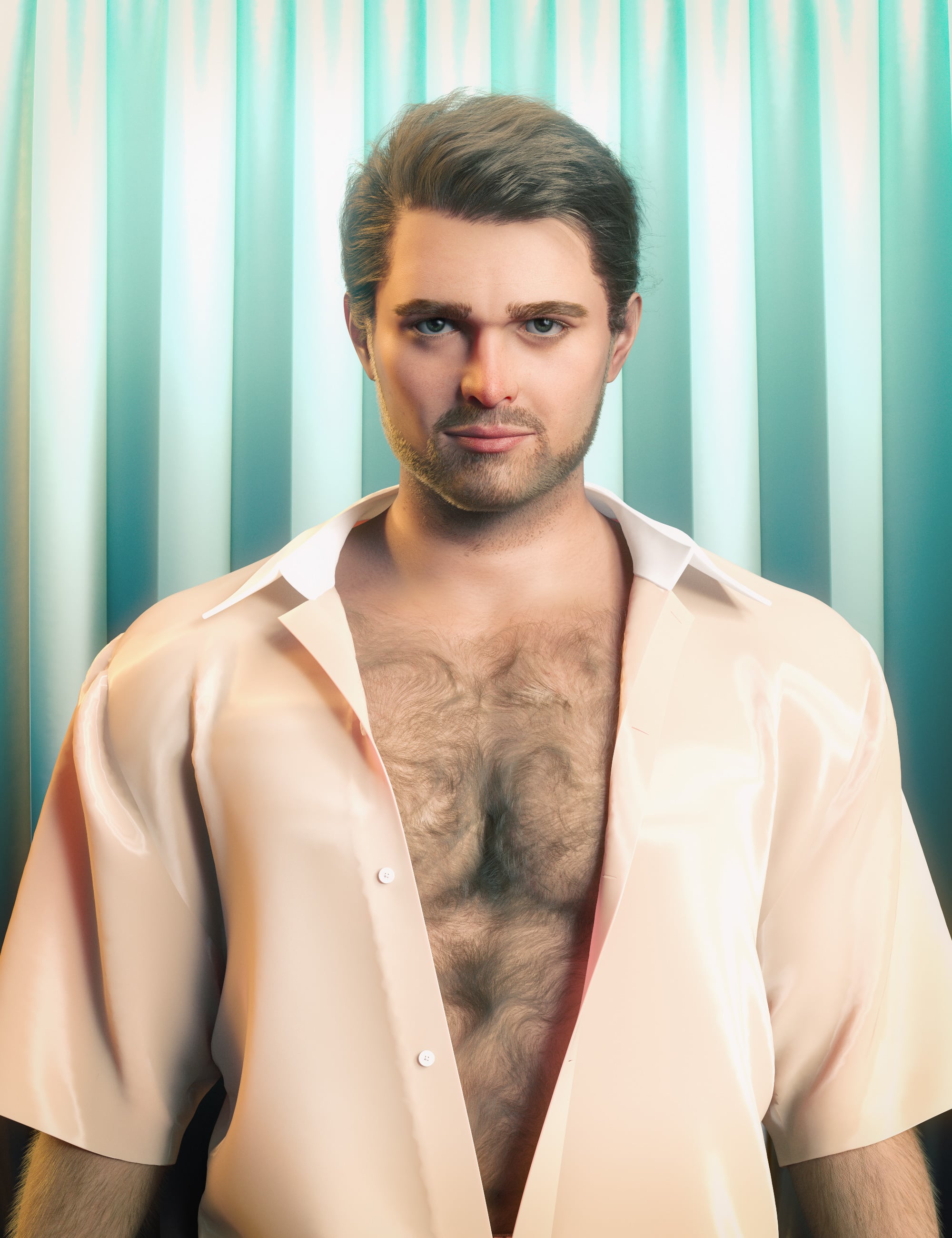 JP Xander HD with dForce Body Hair for Genesis 9 by: Jepe, 3D Models by Daz 3D