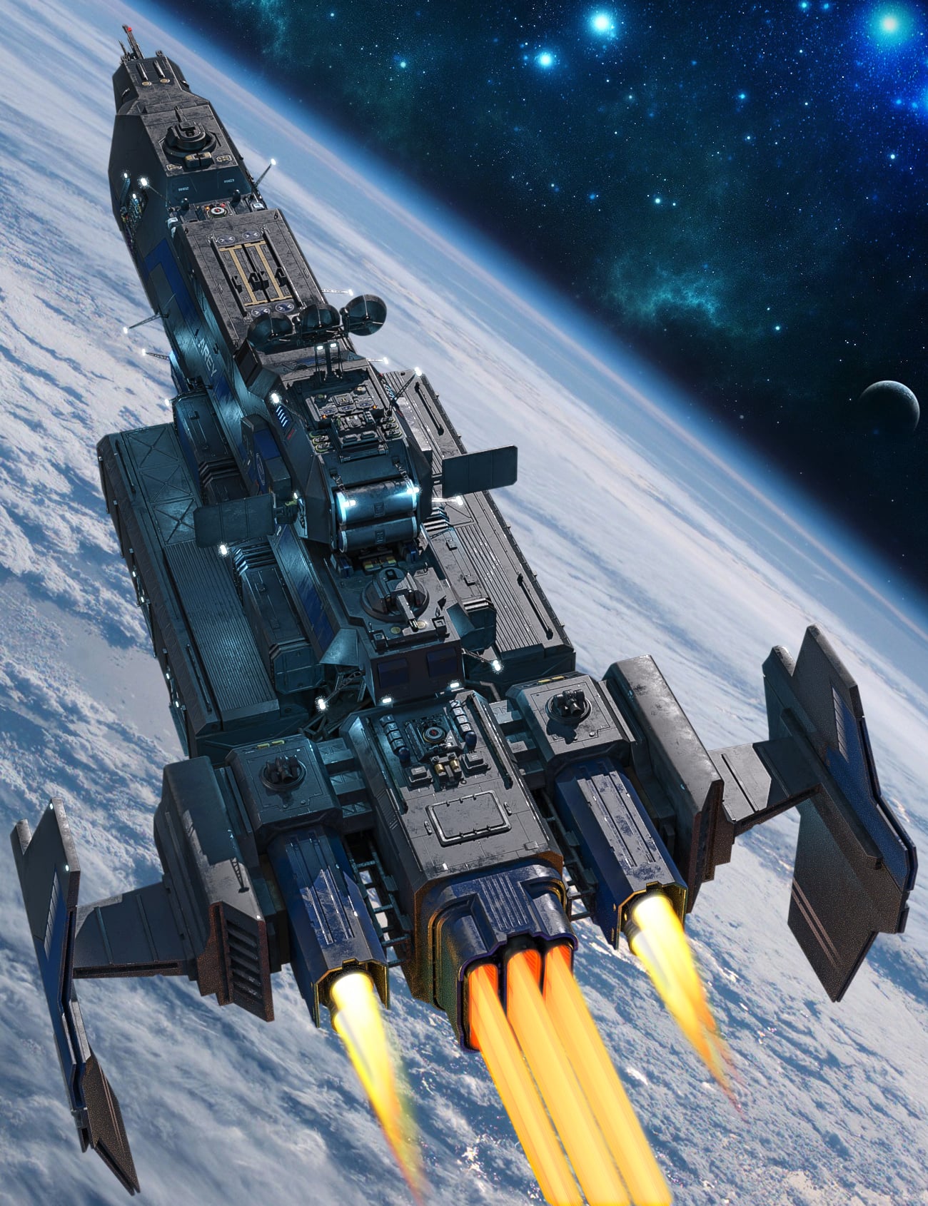 SE Starship Arey by: Space Elsa, 3D Models by Daz 3D