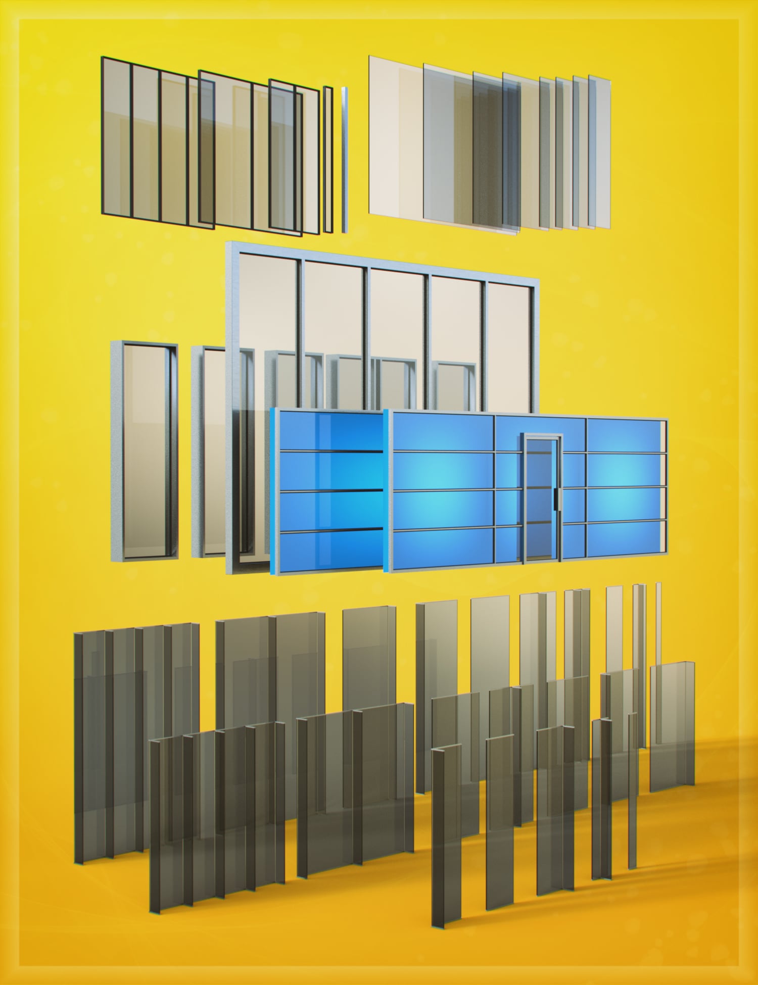 LI The Magic Rug - Glass Walls 01 by: Laticis Imagery, 3D Models by Daz 3D