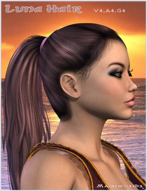 Luna Hair by: Magix 101, 3D Models by Daz 3D