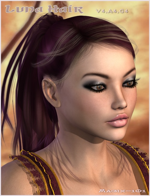 Luna Hair by: Magix 101, 3D Models by Daz 3D