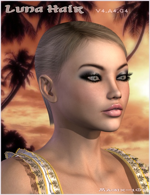 Luna Hair Luna Hair by: Magix 101, 3D Models by Daz 3D