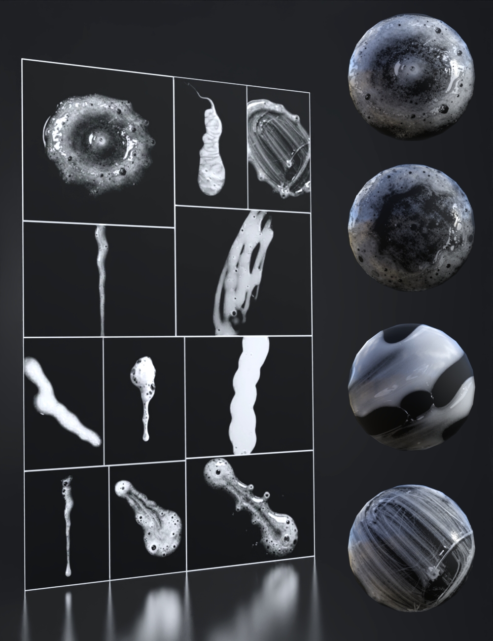 Iray Fluid Decal Kit 2 by: KindredArts, 3D Models by Daz 3D