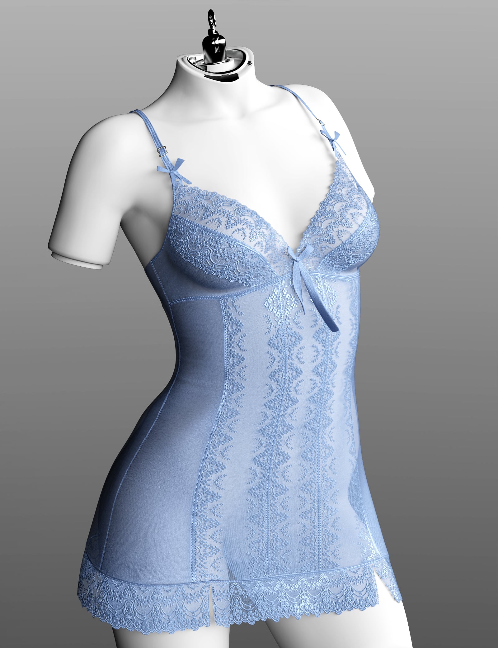 F3D Wild Flower Lace Babydoll for Genesis 9 and 8 Female by: Fashionista 3D, 3D Models by Daz 3D