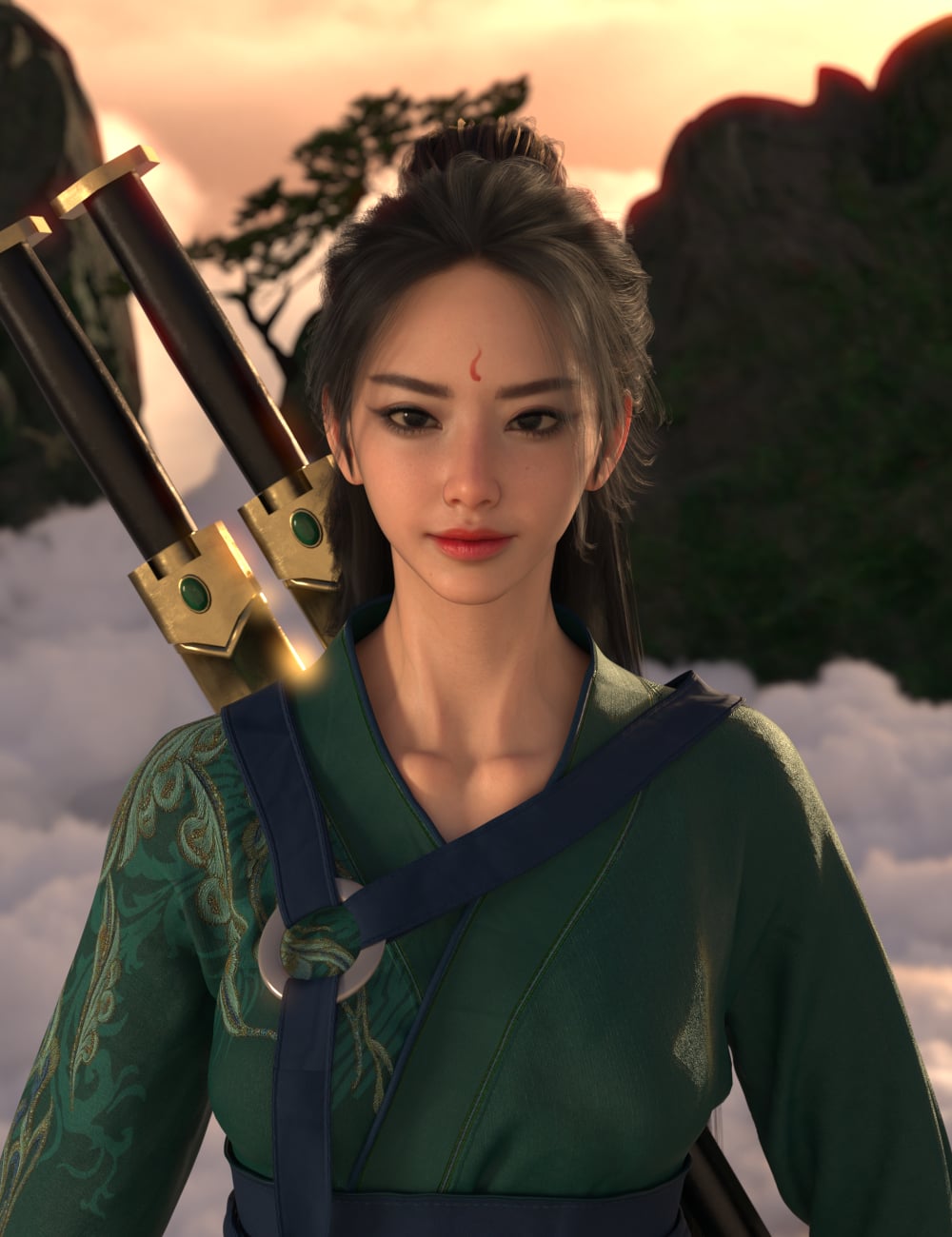 Lala Xia HD for Genesis 9 Feminine by: Lala-Rabbit, 3D Models by Daz 3D