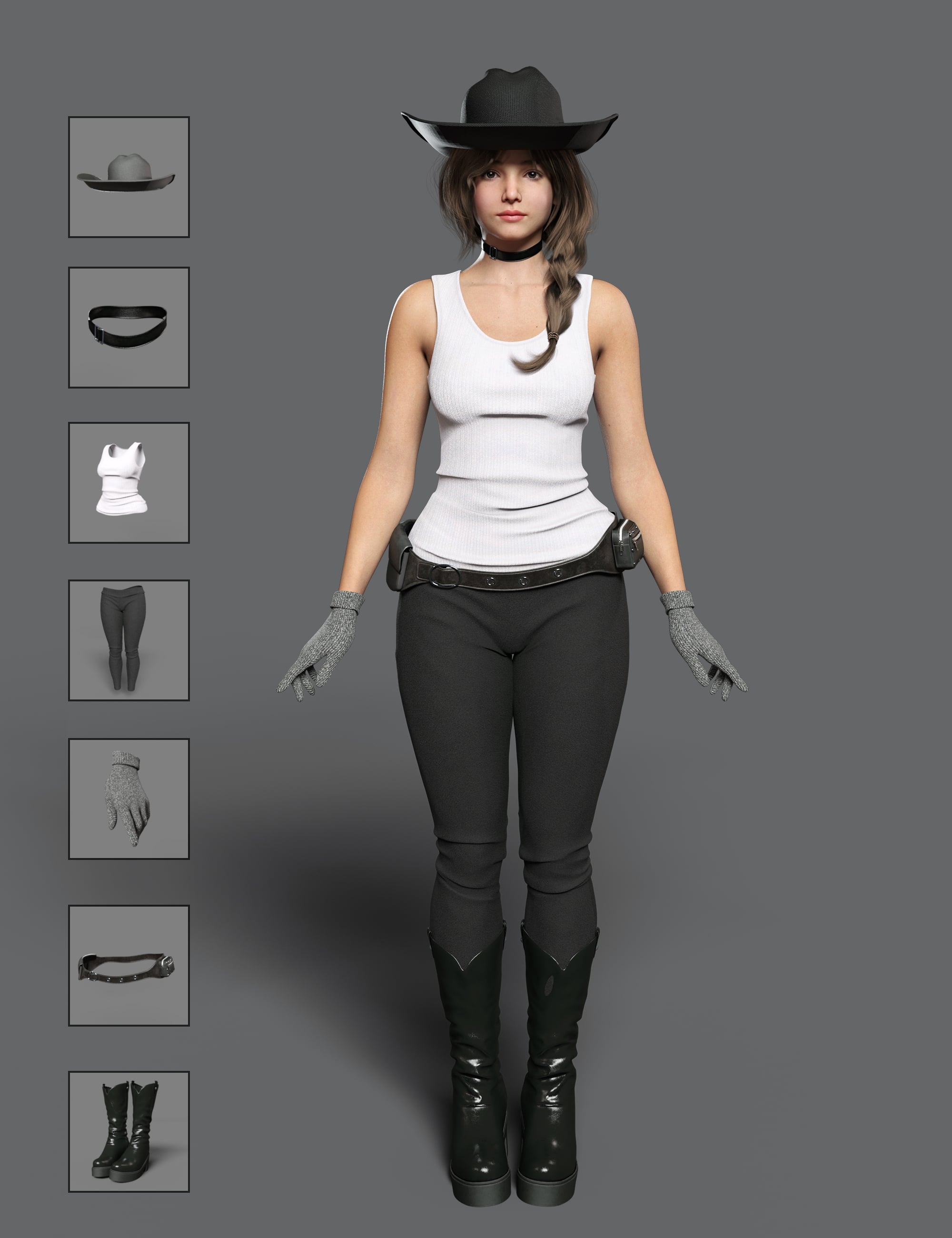 dForce MB Fitted Sexy Set Genesis 9 Feminine by: Magic Brush, 3D Models by Daz 3D