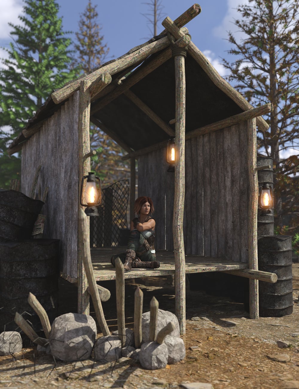 Post Apocalyptic Shelters 2 by: Enterables, 3D Models by Daz 3D